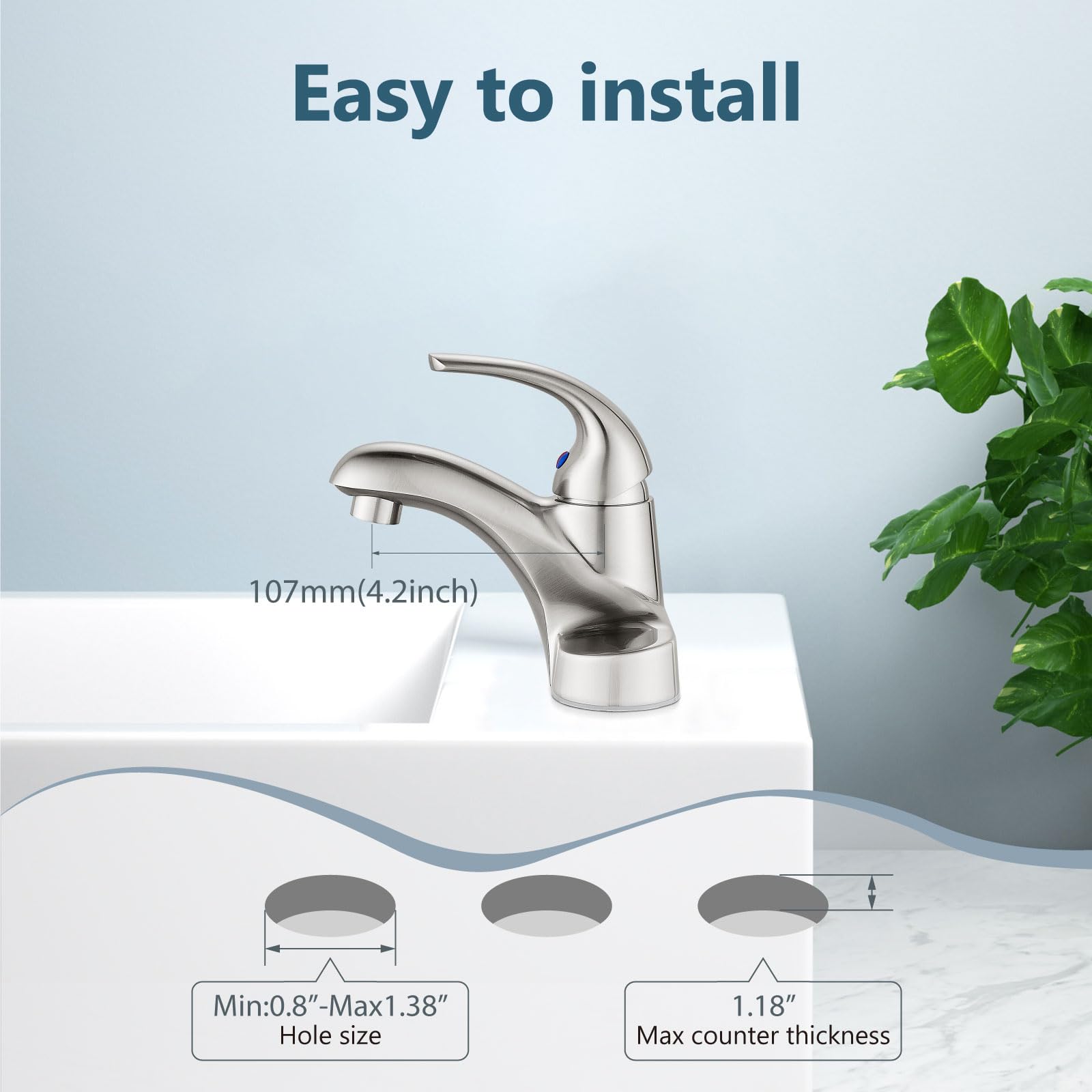 In-box quick-install instructions for the Aolemi Arc faucet