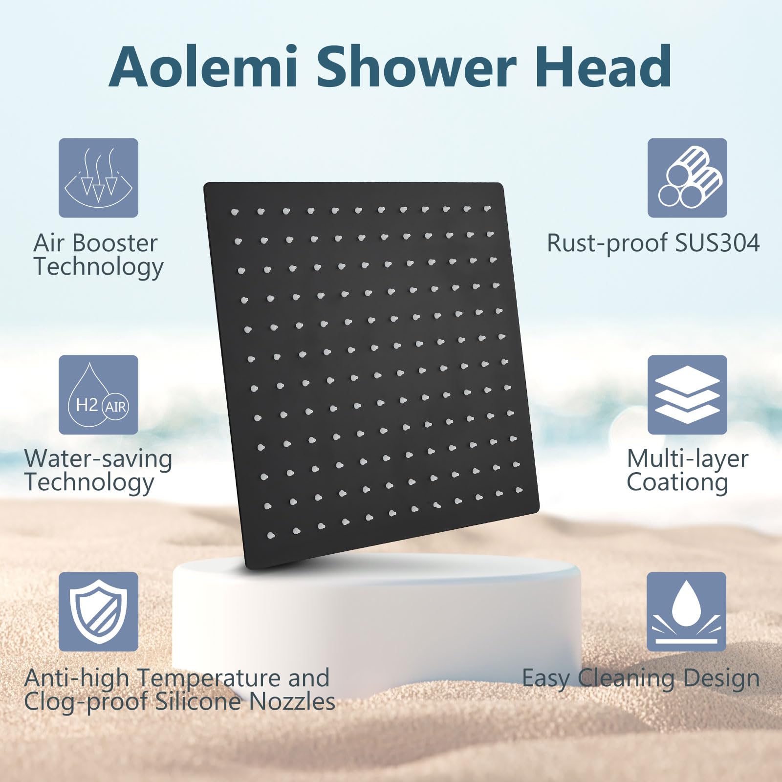 Aolemi 304 stainless steel construction resists corrosion and lasts.