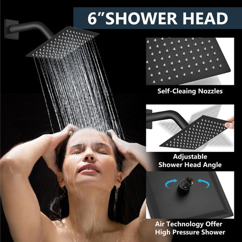 Aolemi ceiling arm and wall arm provide sturdy mounting and precise spray angles.
