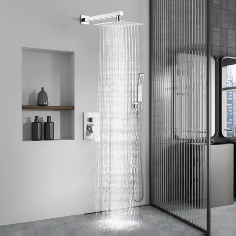 Aolemi shower head mounted on wall for a clean look