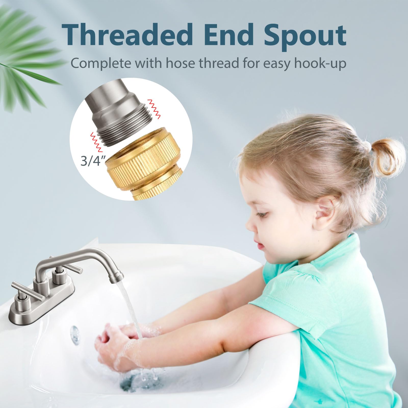 Aolemi dual-handle faucet offers precise temperature control for laundry tasks