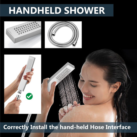 Aolemi wall arm bracket supporting the shower head in place