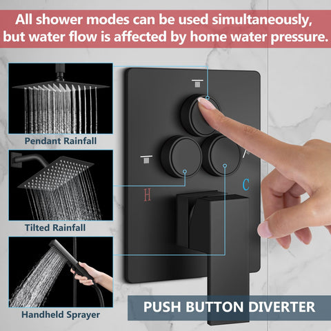 Aolemi 6-inch wall shower head with adjustable angle for targeted rinsing