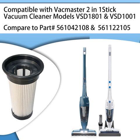 Easy-install filters for Vacmaster require no tools during replacement