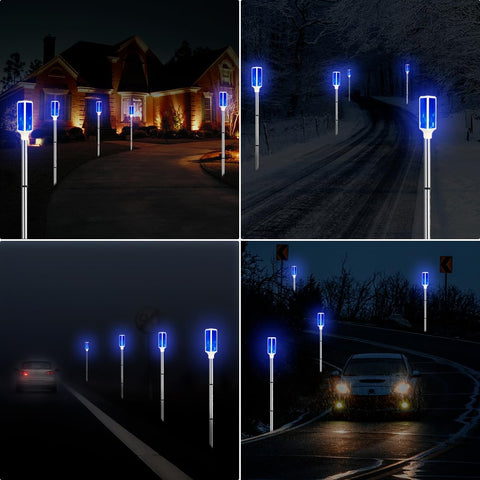 Aolyty blue LED lights yard and guides with style