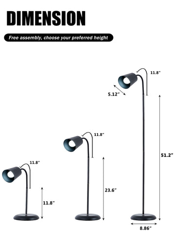 AoMck easy assembly of the floor lamp by twisting pole segments