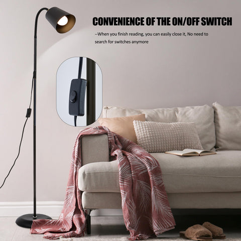 AoMck floor lamp head swivels 180 degrees for up-light or down-light lighting