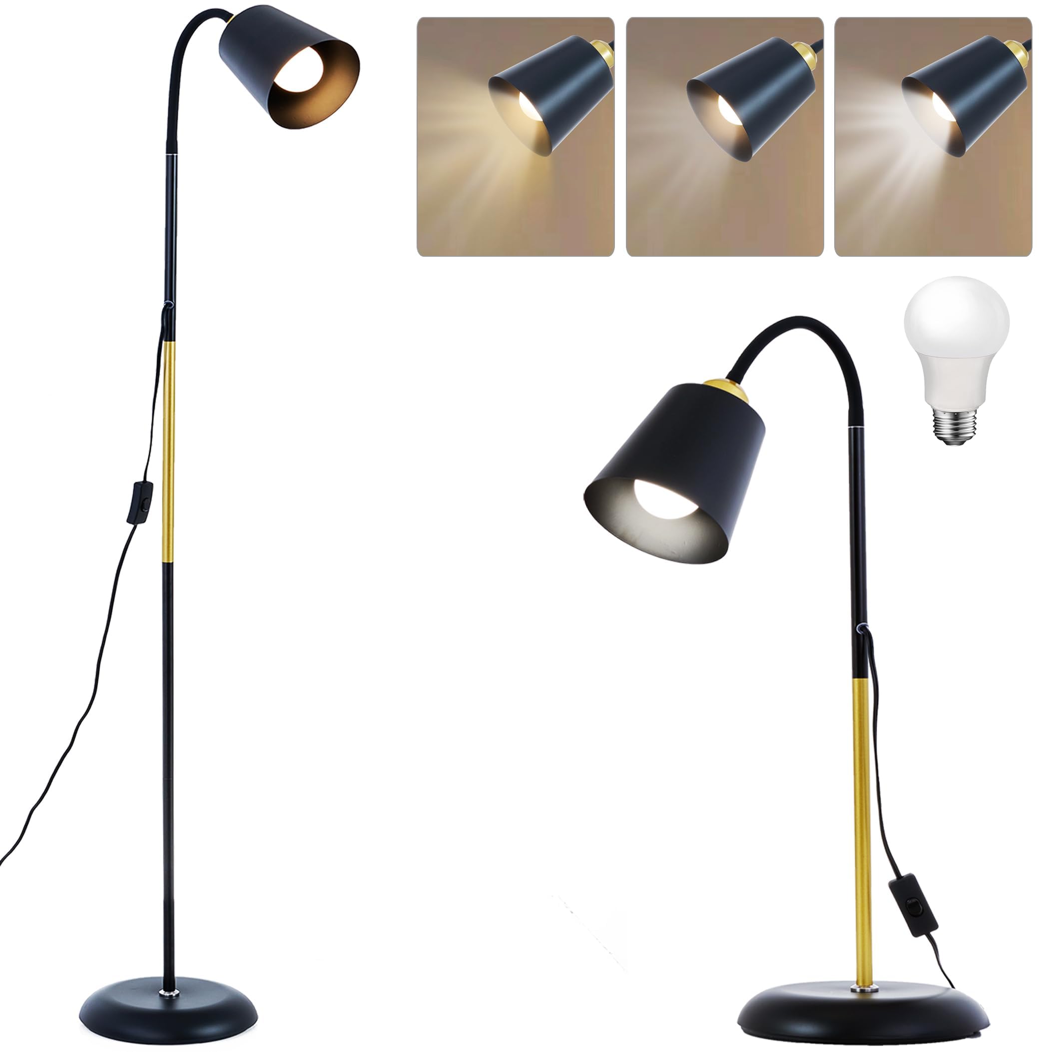 AoMck floor reading lamp base provides stable support for living room setups.