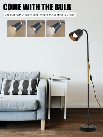 AoMck floor-reading-lamp head angle enables focused or ambient lighting for reading.