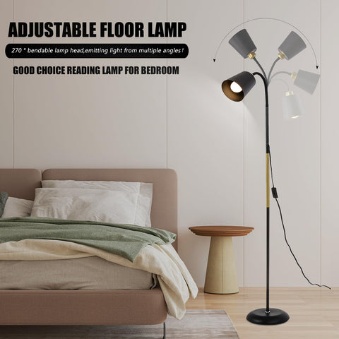 AoMck floor-reading-lamp stem adjustment enables quick height customization for desks and couches.