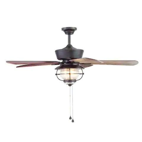 AONELAS Merrimack fan with reversible blades offers Brown on one side and Bronze