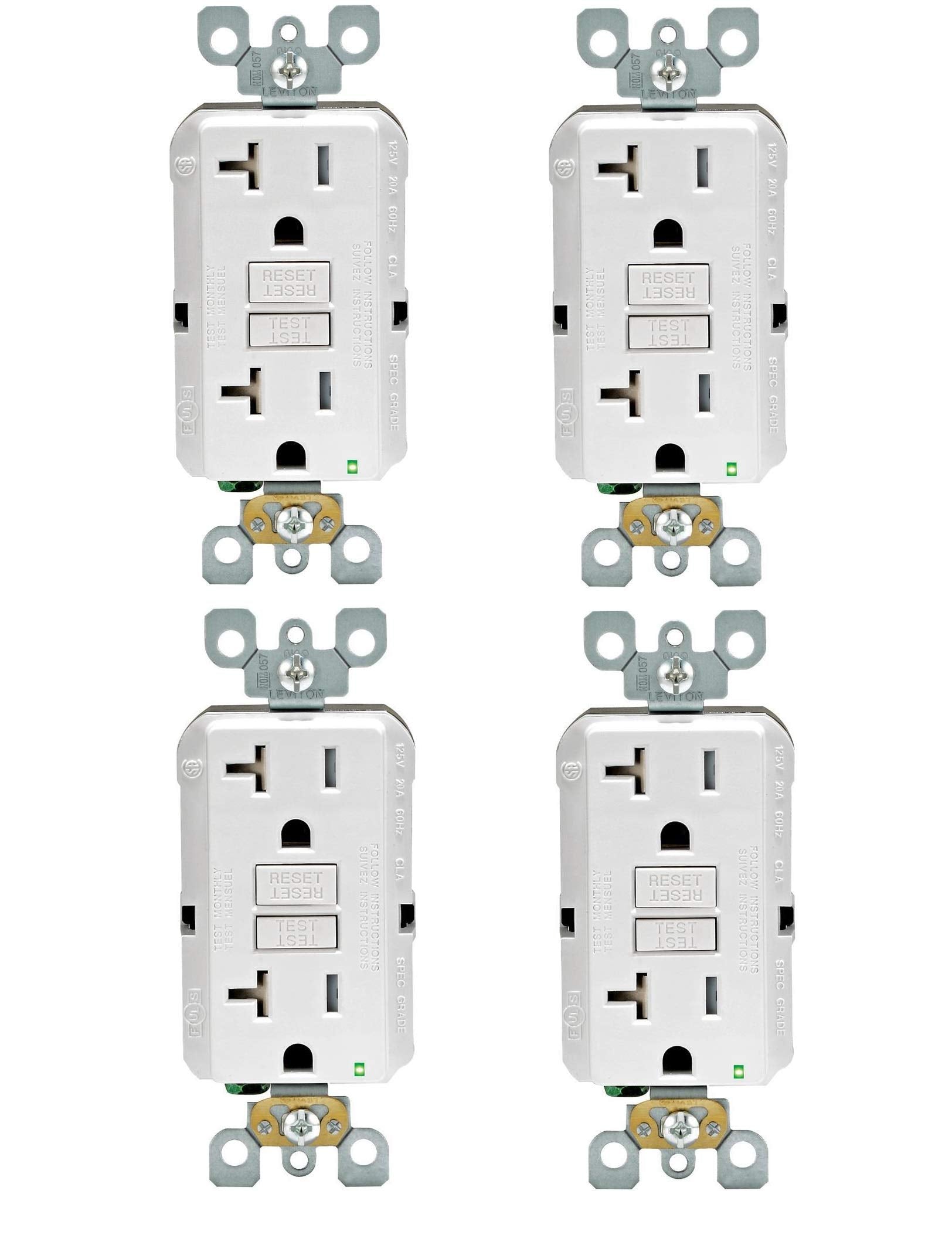 AONELAS Leviton GFNT2-4W self-test GFCI with LED indicator for clear protection status.