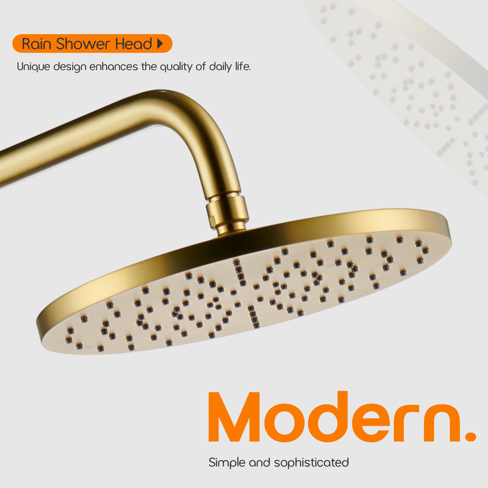 AONEON self-cleaning nozzles help prevent mineral buildup in showers
