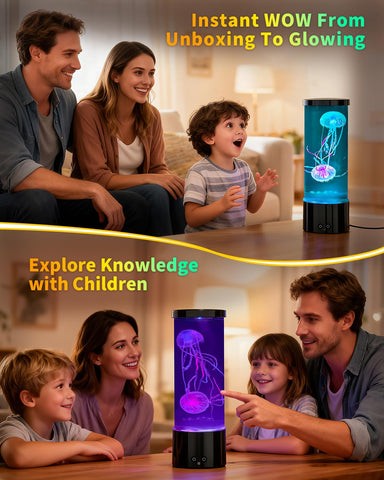 AONESY Jellyfish Lamp remote makes nightly routines seamless.
