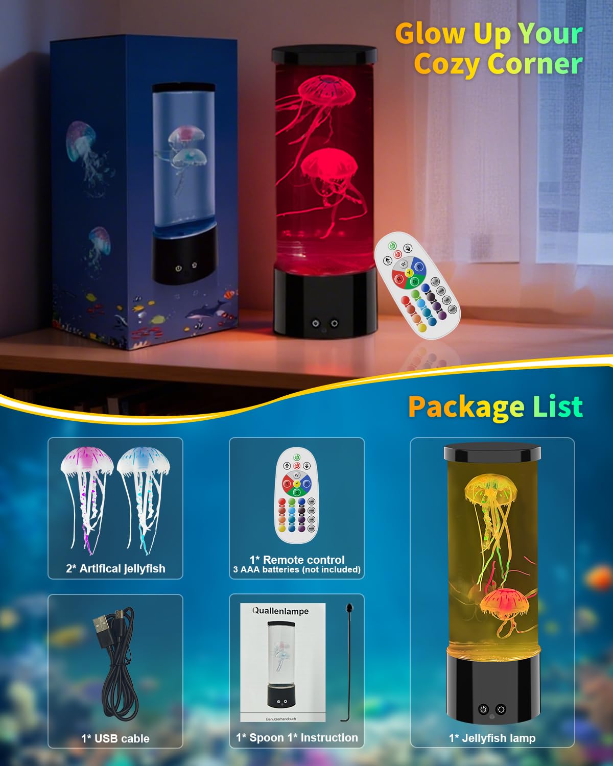 AONESY Jellyfish Lamp ideal gift for decor lovers.