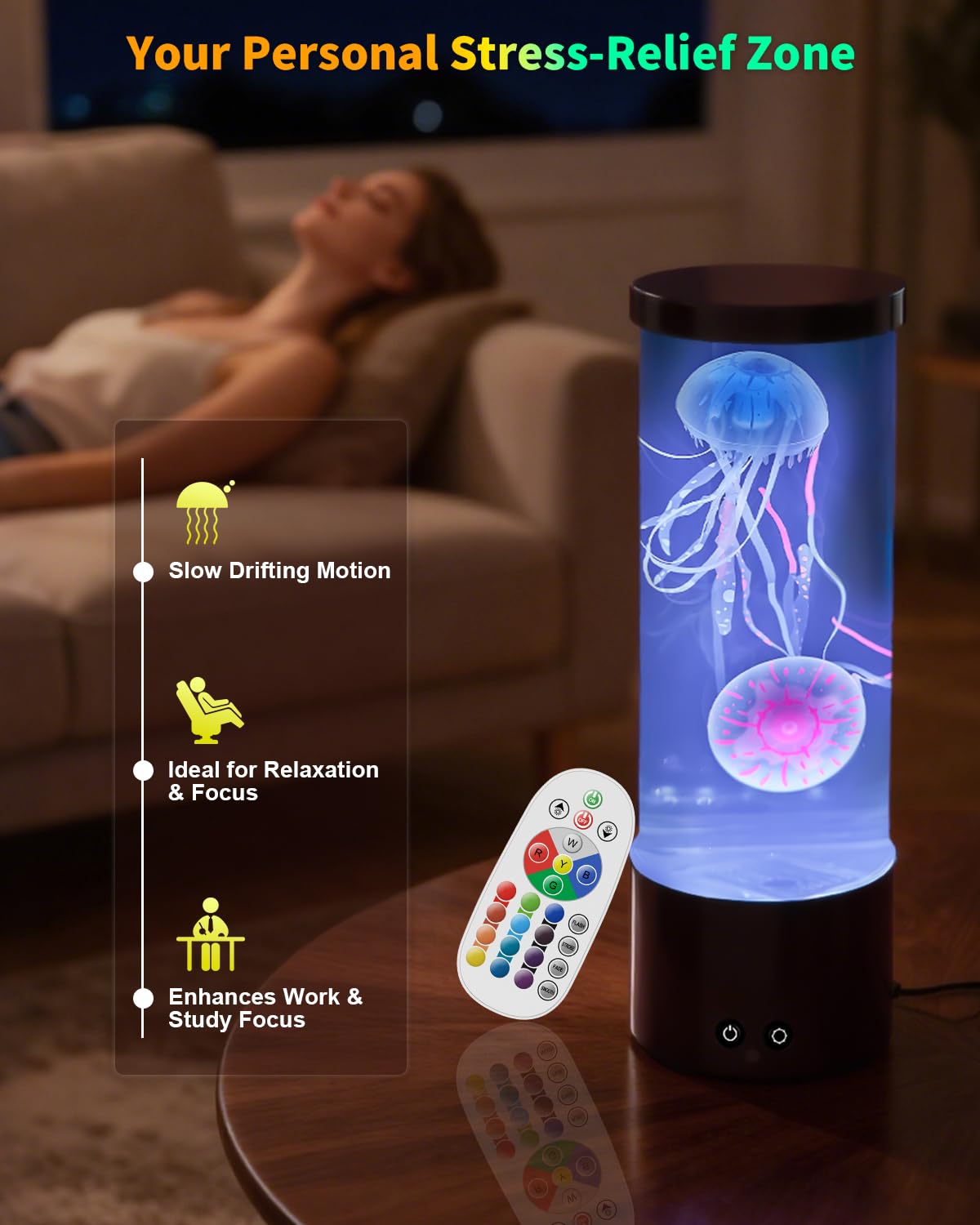 AONESY Jellyfish Lamp safe, no maintenance decor idea.