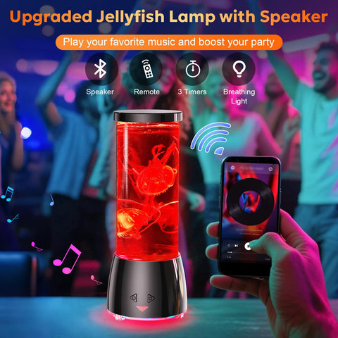 Jellyfish lamp with 1–3 hour timer to save energy.