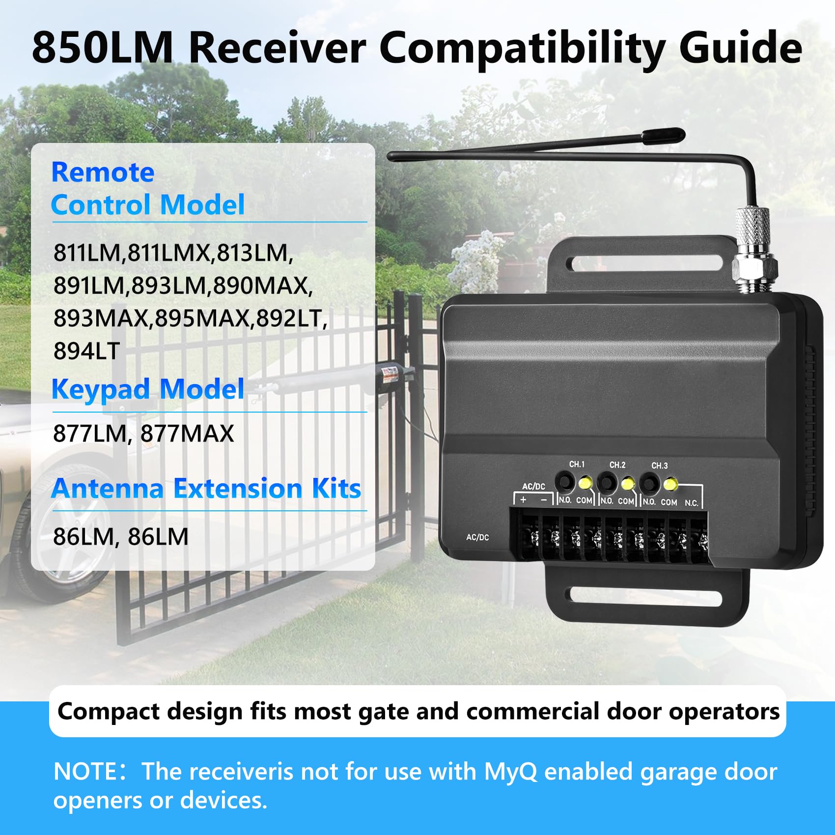 Aooashet 811LM remote control shown with the 850LM for integration.