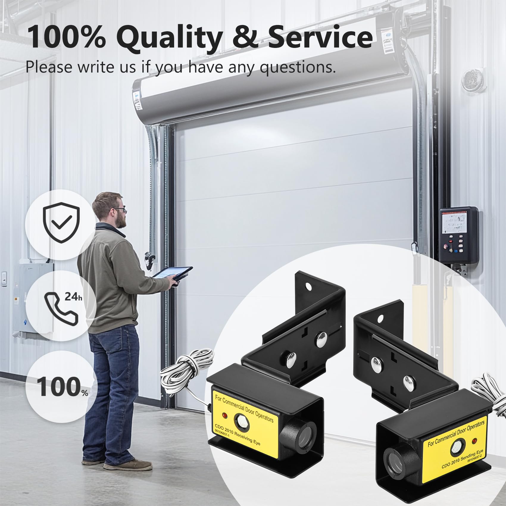 aooashet CPS-U 30ft range supports wide coverage for commercial doors.