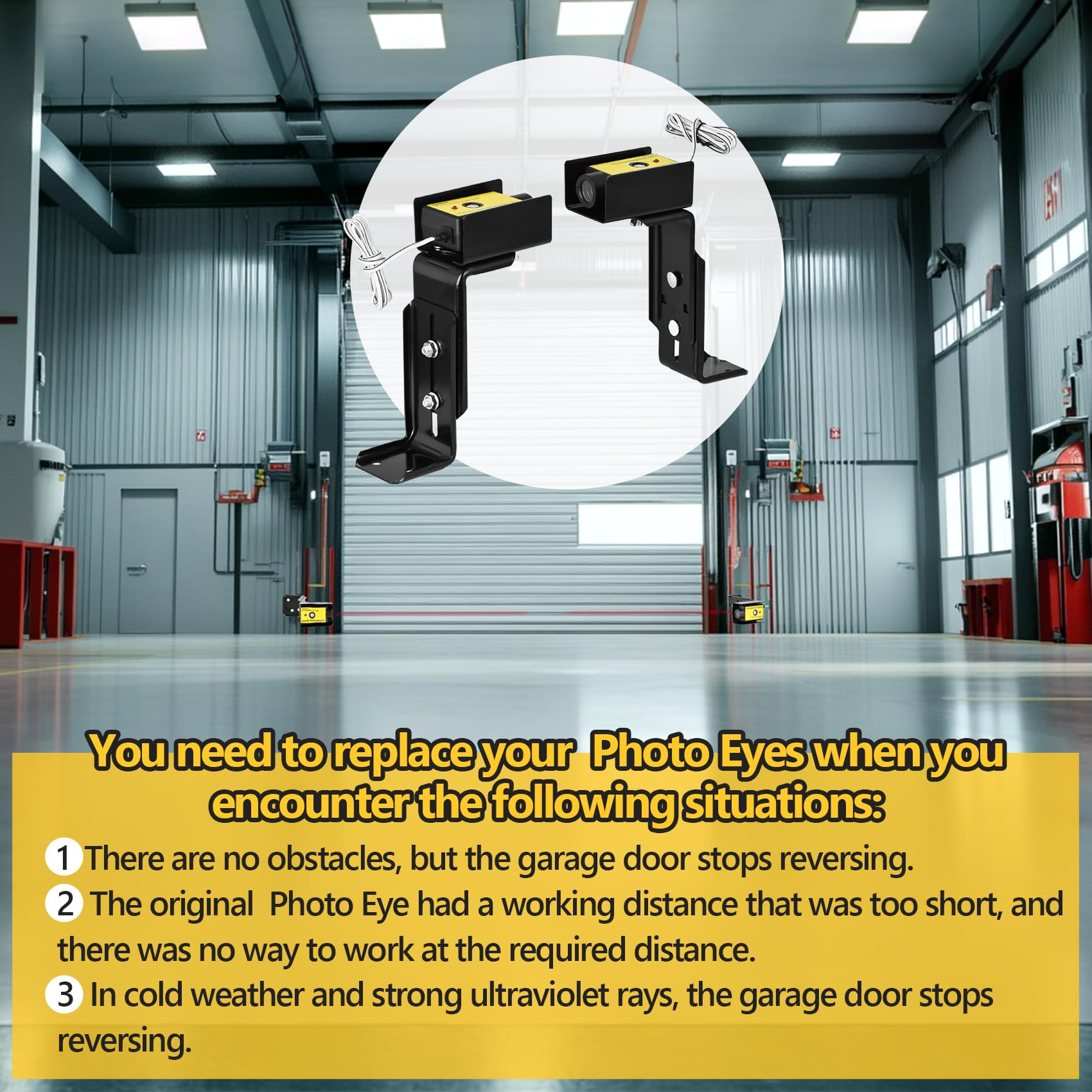aooashet CPS-U yellow safety housing clearly marks sensor position for visibility.