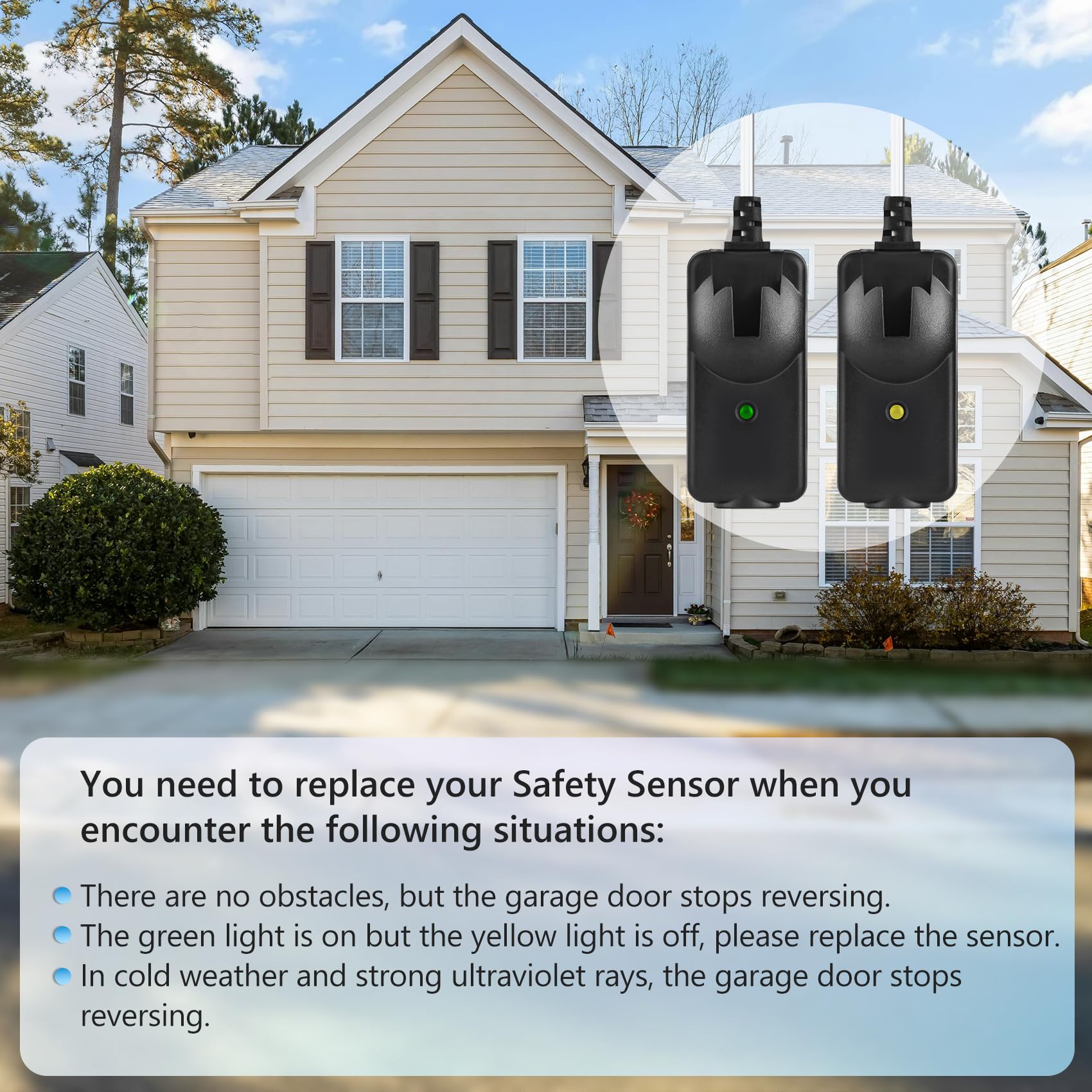 Aooashet Craftsman garage door sensor replacement for reliable safety signaling