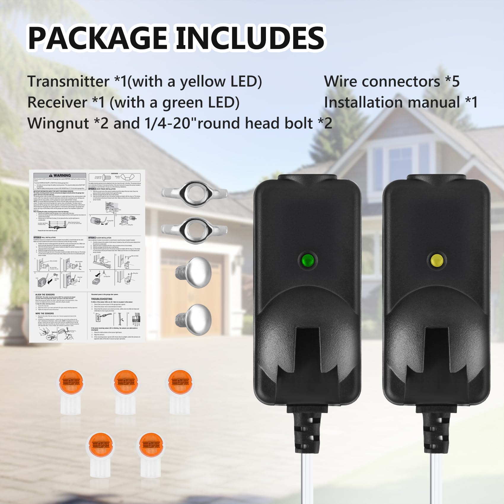 Aooashet sensor replacement showing compatibility with LiftMaster/Chamberlain/Craftsman