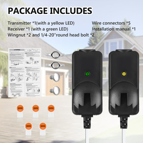 Aooashet sensor replacement showing compatibility with LiftMaster/Chamberlain/Craftsman