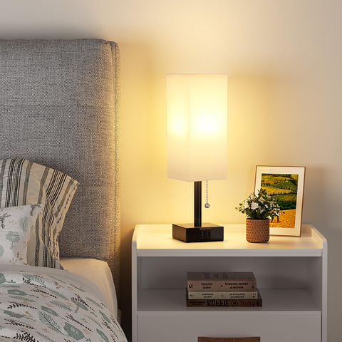 Aooshine bedroom table lamp suited for desks and nightstands