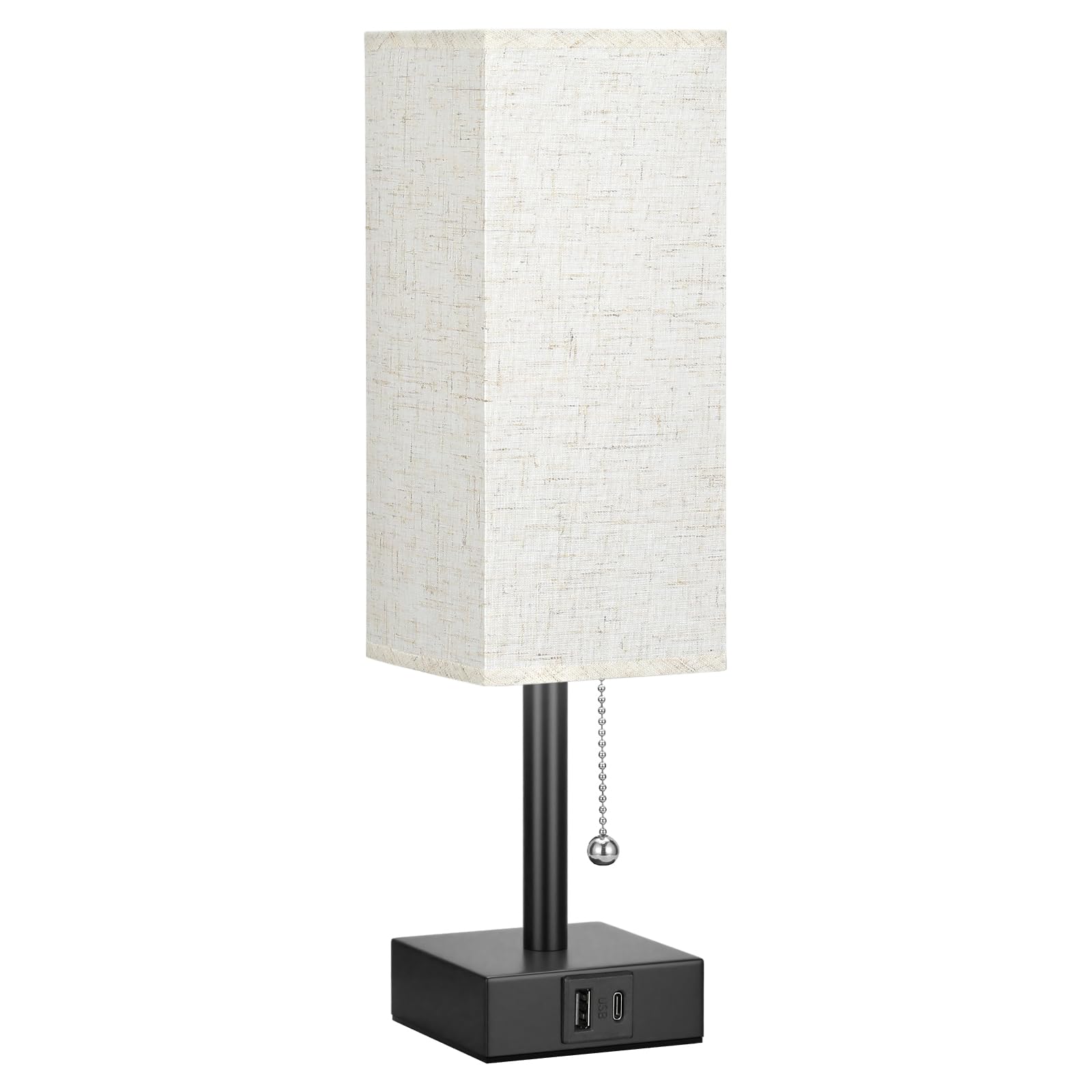 aooshine bedside lamp durable base and fabric shade built to last