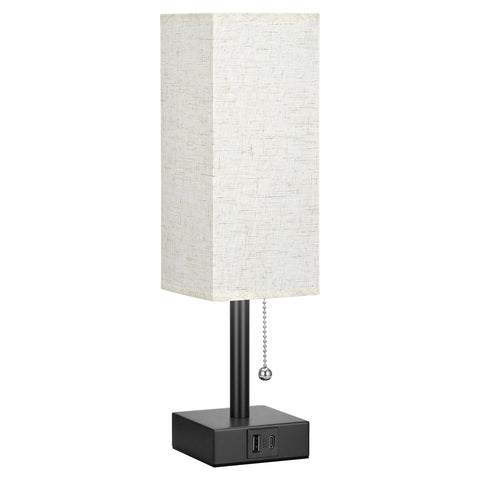 aooshine bedside lamp durable base and fabric shade built to last