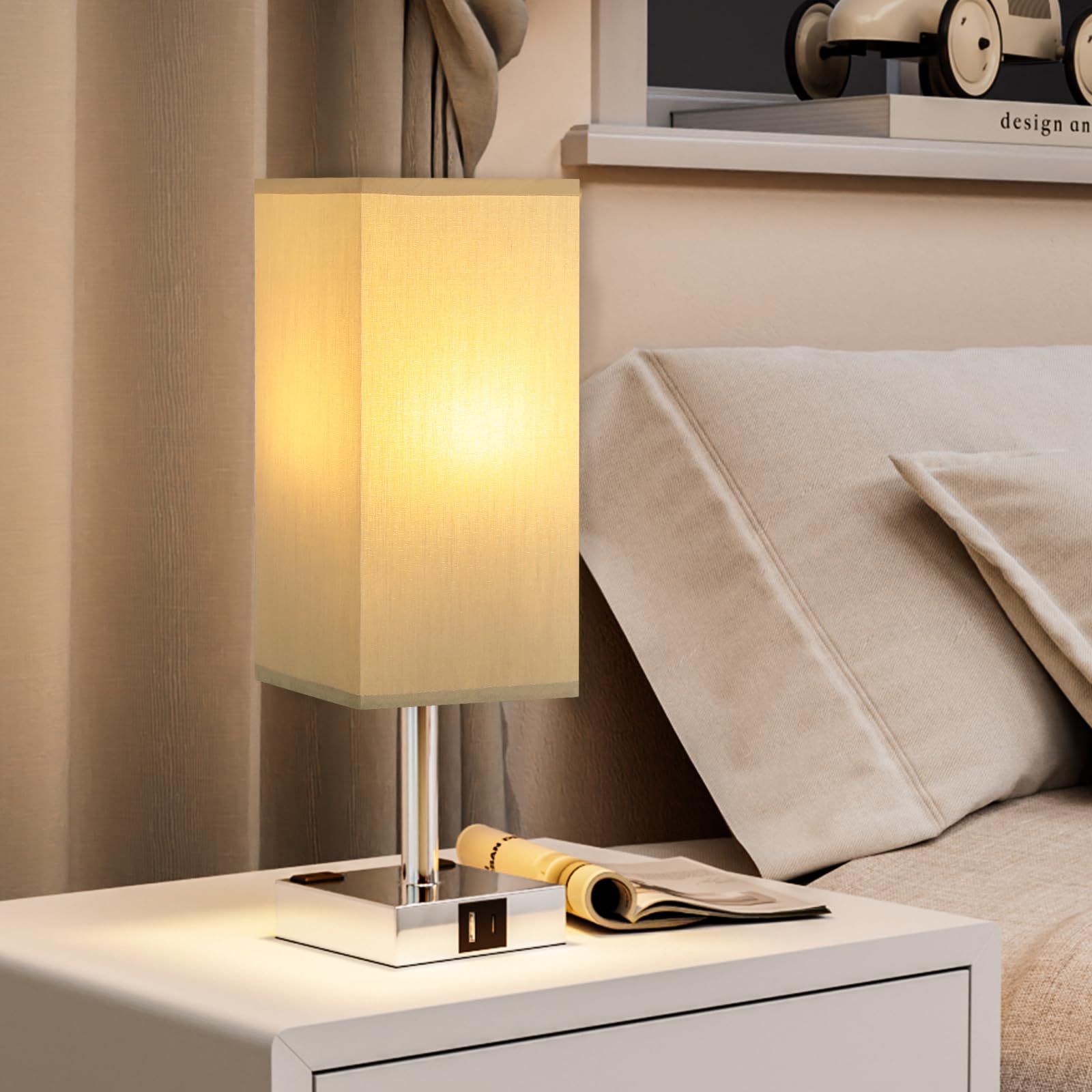 aooshine bedside lamp height 14in fits neatly on small tables