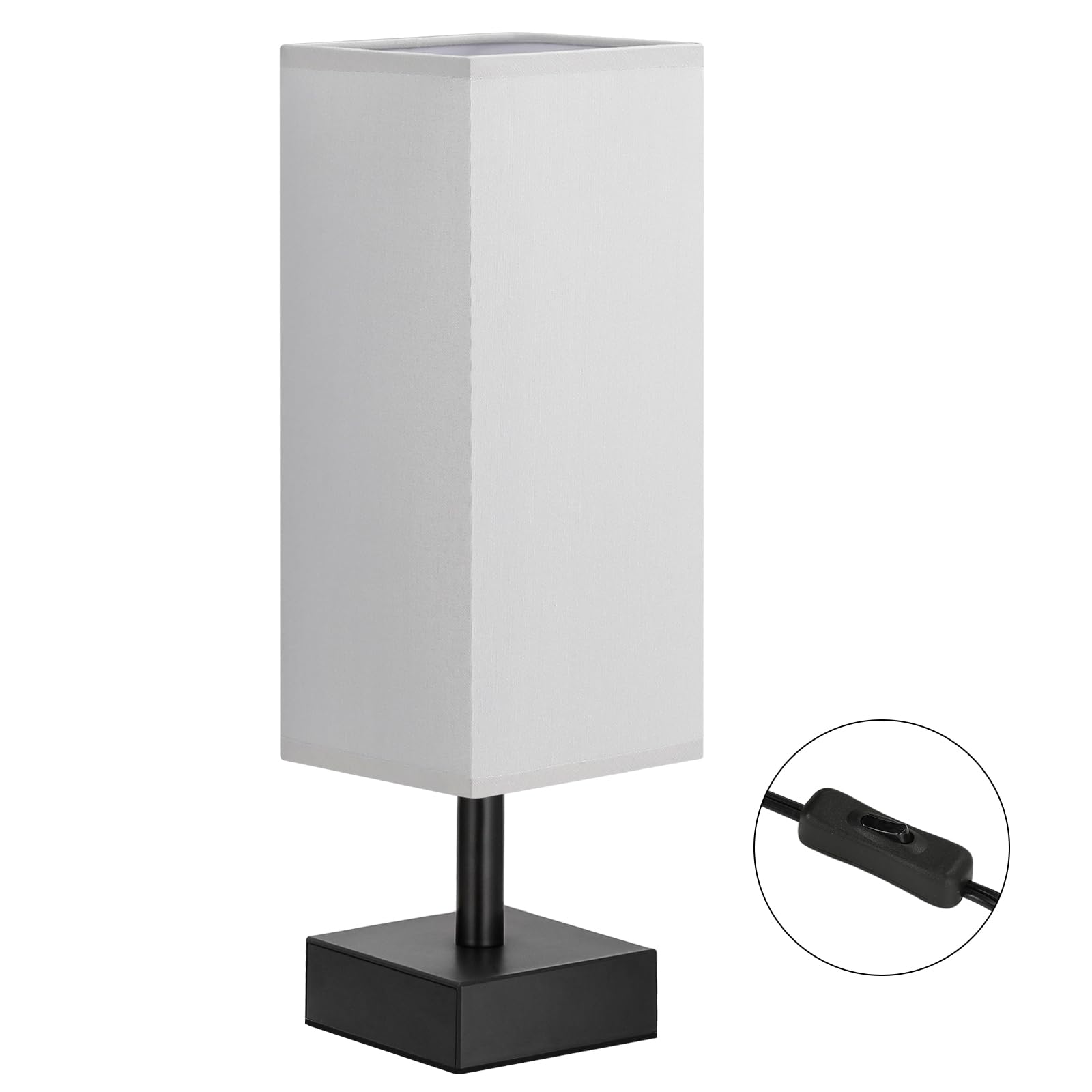 aooshine bedside lamp with silver base enhances desks and shelves with subtle illumination