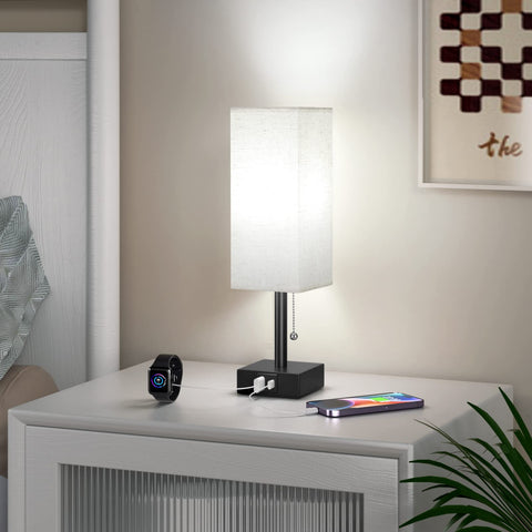 aooshine bedside lamp three color temperatures for reading relaxing or working