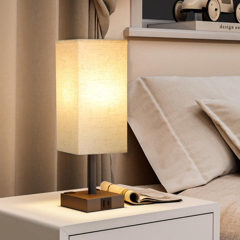 aooshine beige lamp fits compact desks with a 13.97-inch height