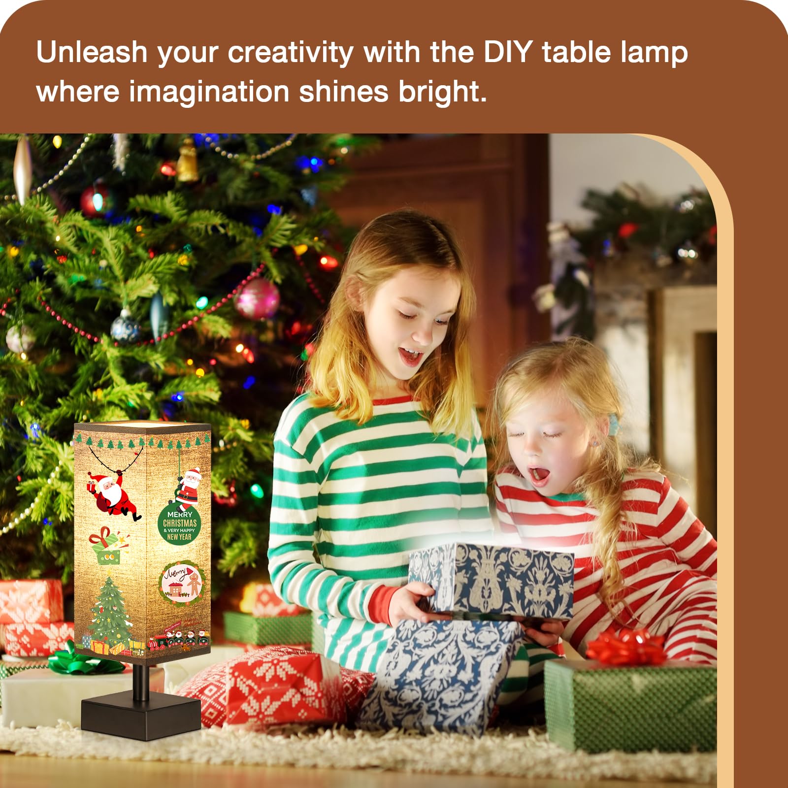 Aooshine lamp emits gentle glow ideal for relaxing evenings.