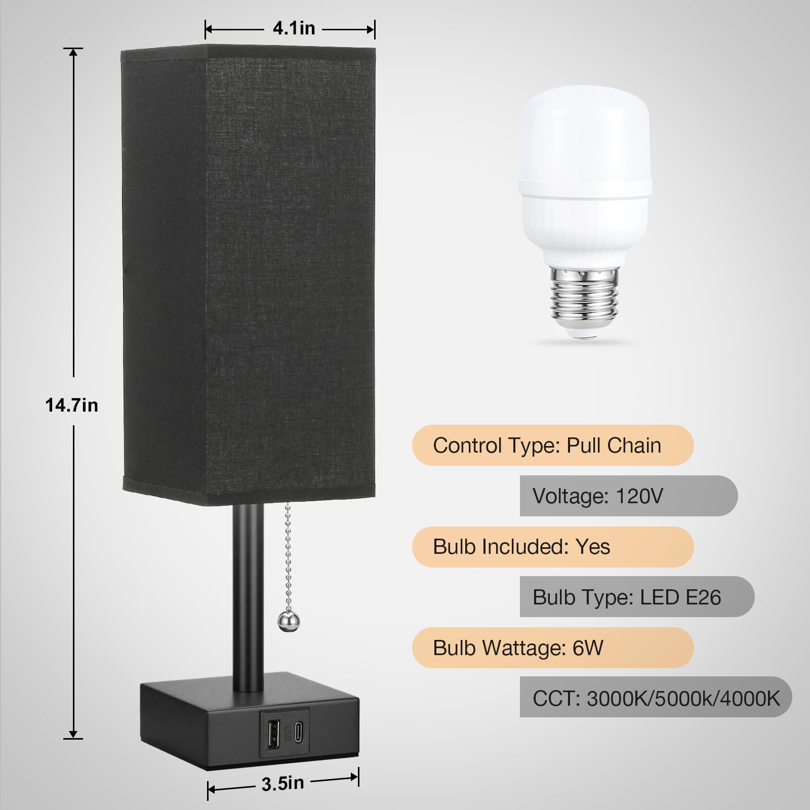 AOOSHINE kid-friendly desk lamp suitable for study and dorm rooms