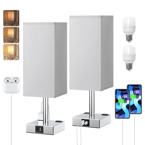aooshine touch bedside lamp on table with warm ambient lighting for a cozy bedroom
