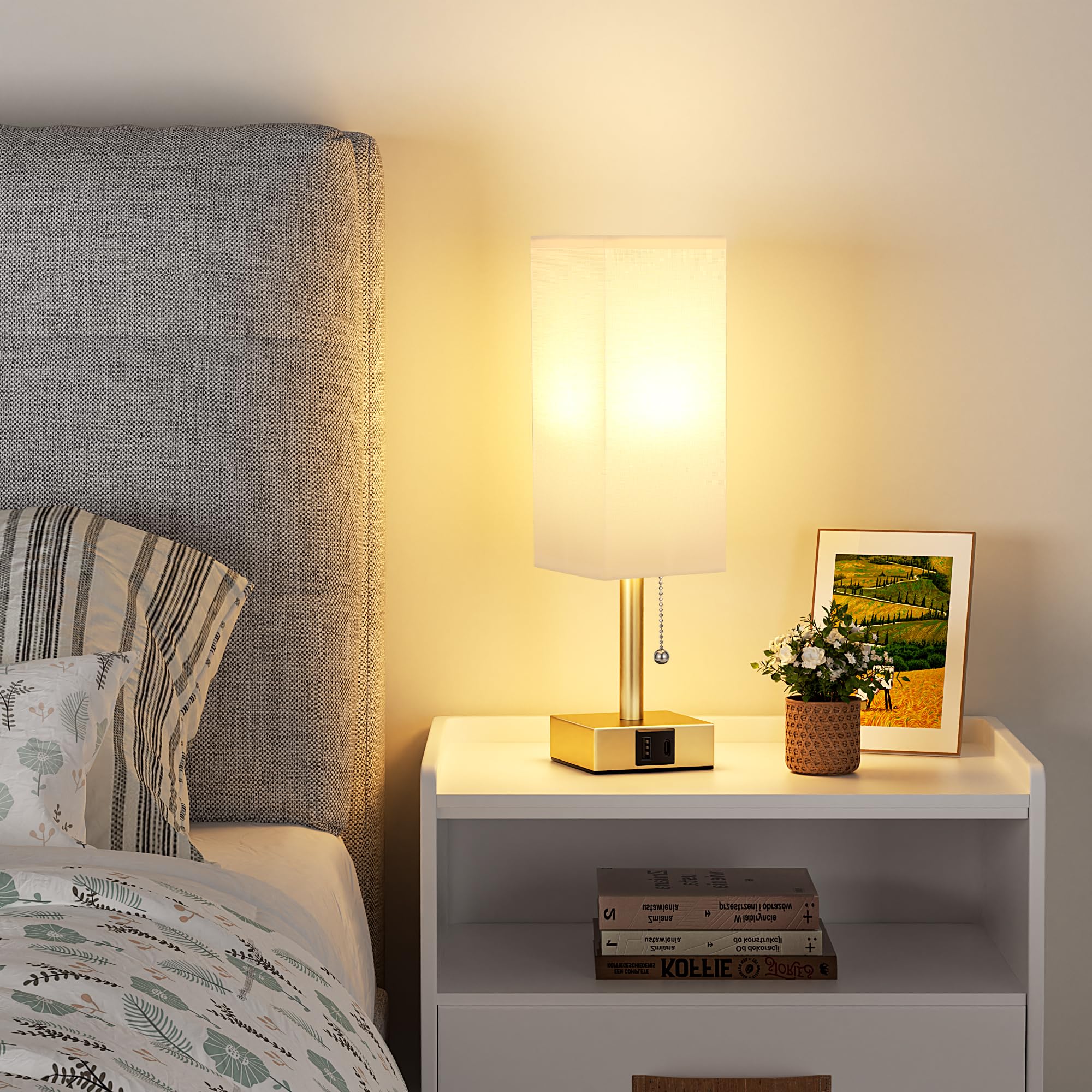aooshine LED bulb included for immediate use and energy efficiency.