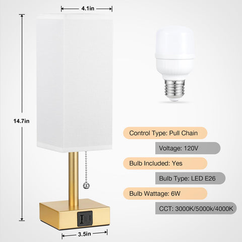 aooshine bedside lamp highlighting pure gold base and warm glow.