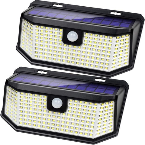 Aootek Solar Lights showing 182 LEDs for bright outdoor illumination.