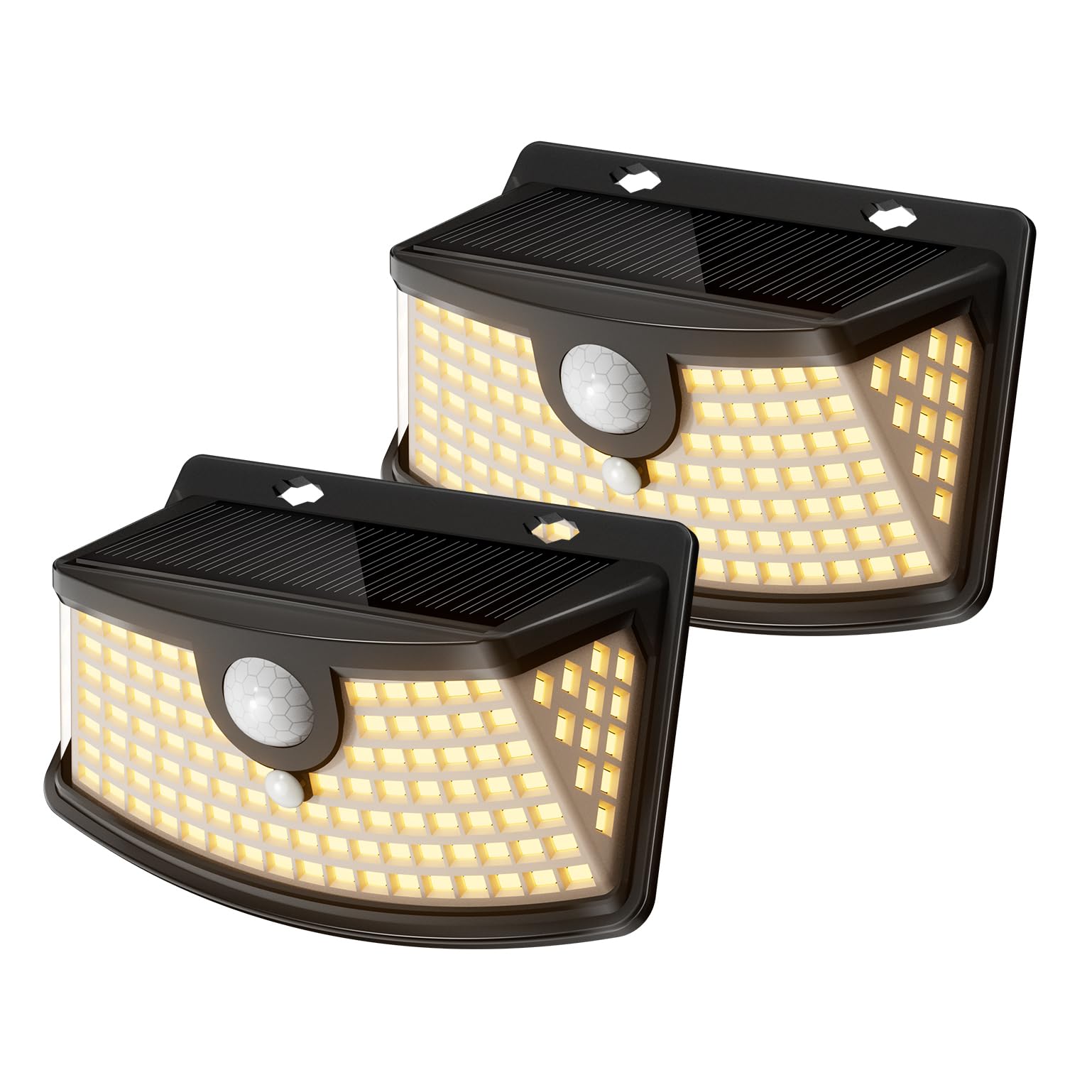 Aootek solar motion light for front door provides warm, bright illumination with motion sensing.