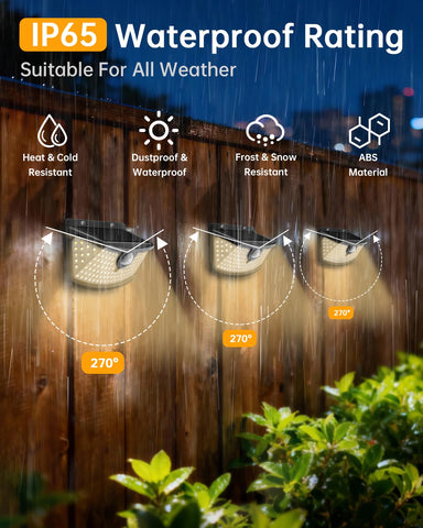 Aootek solar motion light for yard and garden enhances safety with 270° wide coverage.