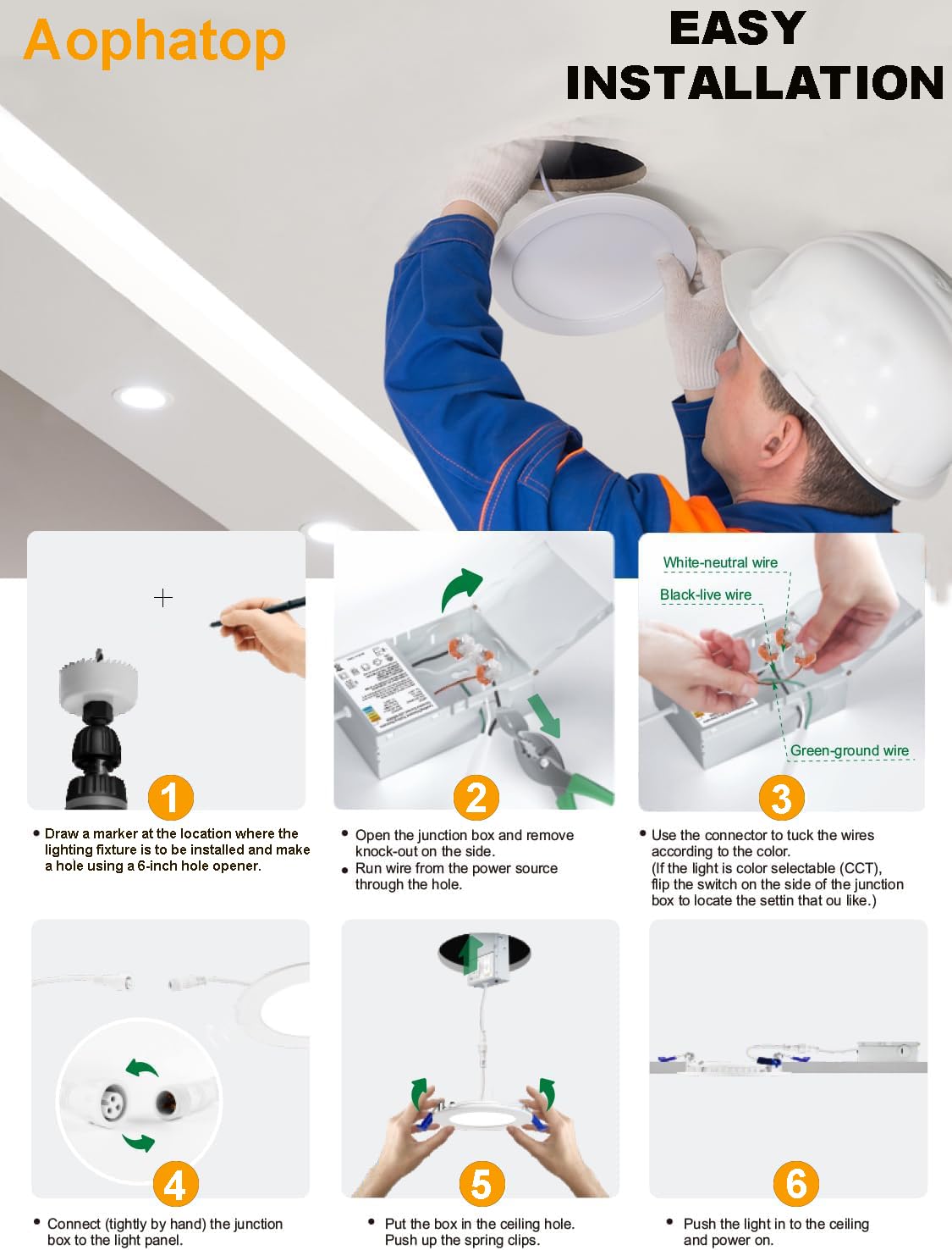 Aophatop ultra thin downlight profile in ceiling for sleek fit