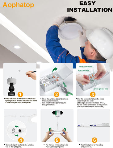 Aophatop ultra thin downlight profile in ceiling for sleek fit