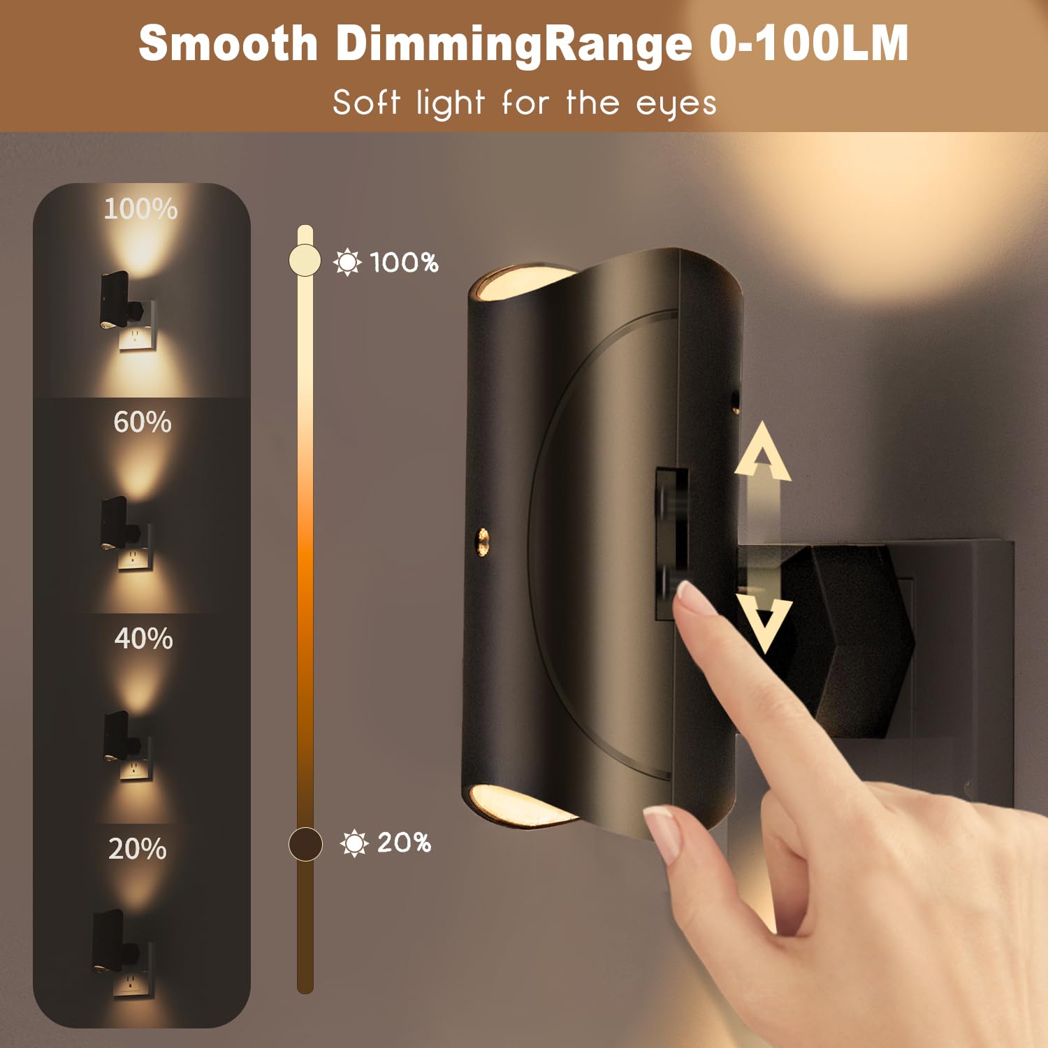 Aora Night Light energy-efficient LEDs deliver bright, long-lasting illumination.