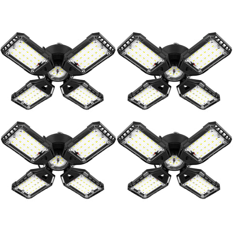 Aoretic LED garage lights 4-pack deliver bright, even illumination for garages.