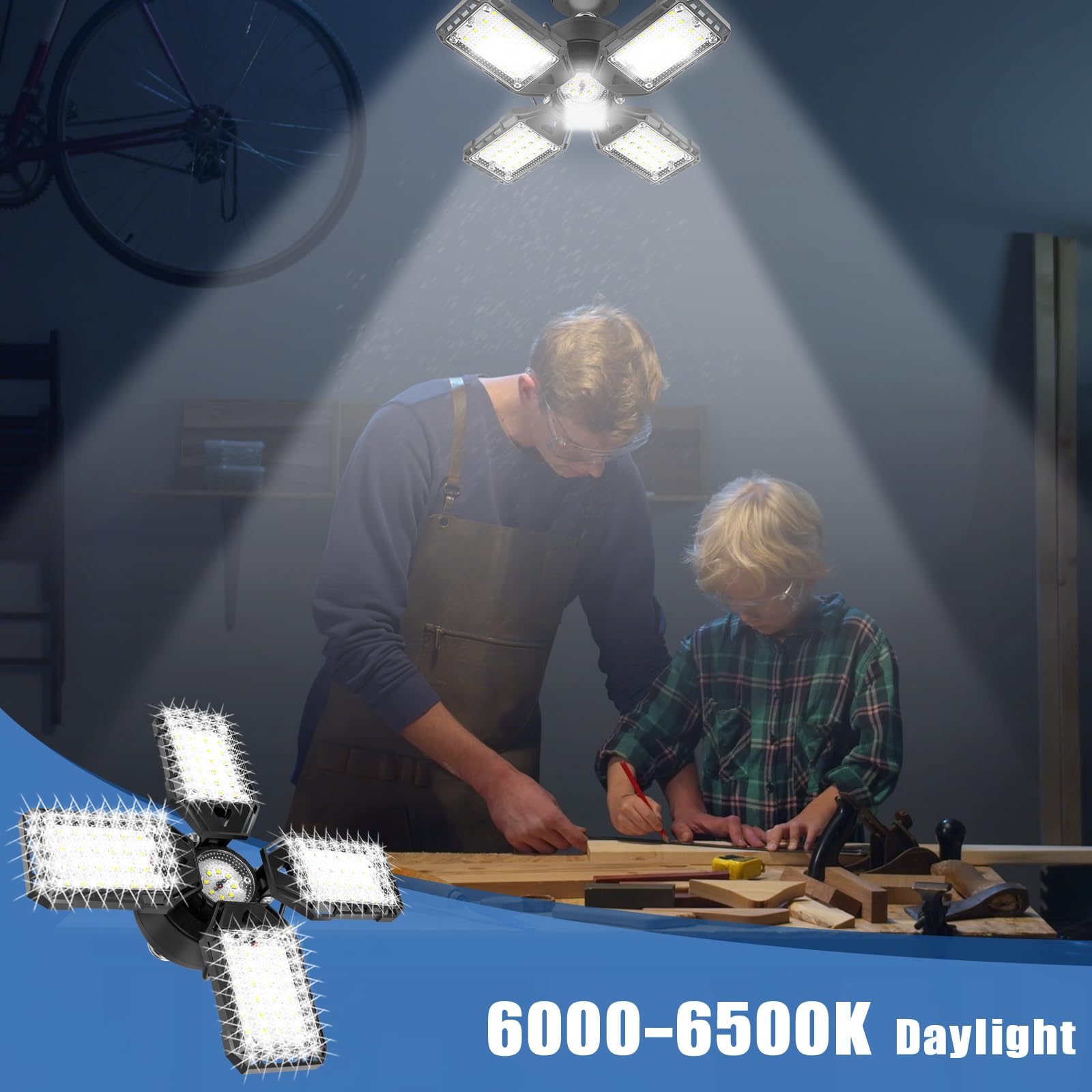 6500K daylight color renders true colors for projects.