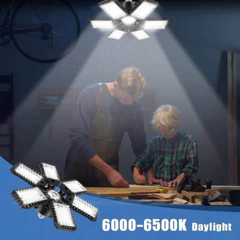 Aoretic LED garage light suited for garages, barns, and warehouses.