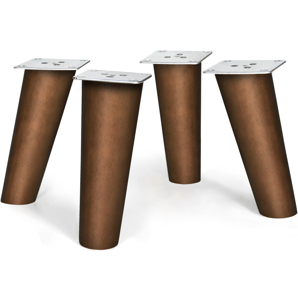 AORYVIC 6-inch angled sofa leg in walnut finish enhances height and stability.