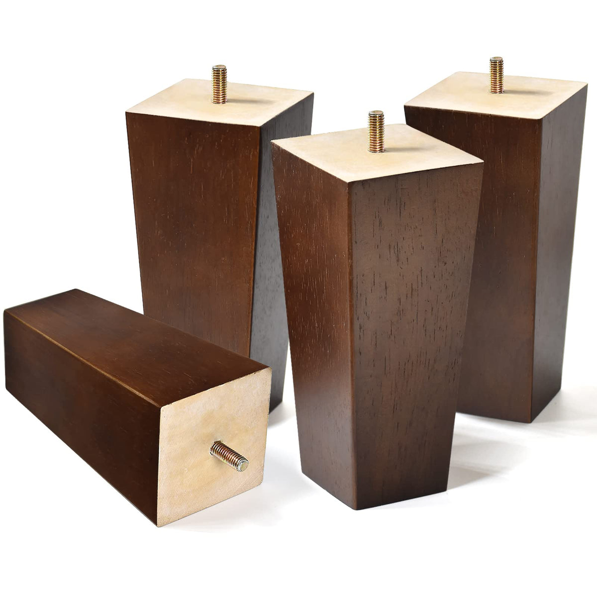 AORYVIC 6-inch pyramid brown sofa legs elevate seating height with stable support
